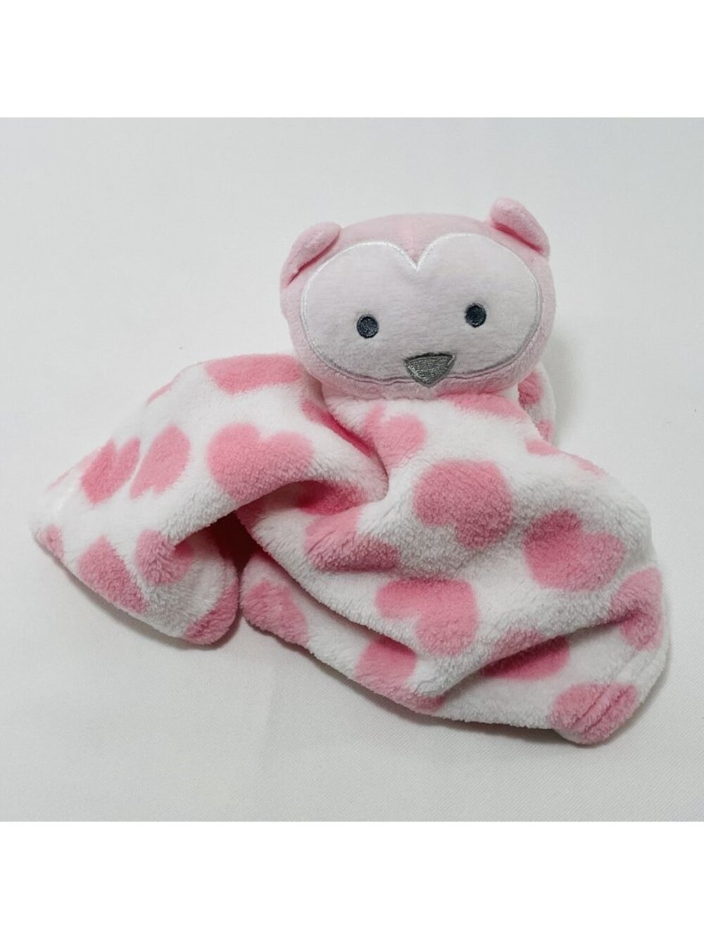 Gentle Steps Security Blanket Owl Lovey Blankie Plush Toy Pink Heart Girl Hooter